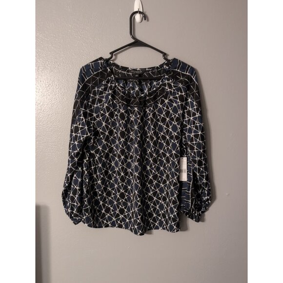 Liverpool Los Angeles Tie Neck Blouson Sleeve Blouse Black Size XS main image 1